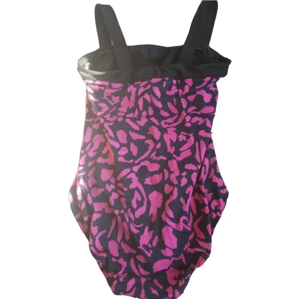 INC Internationals Concepts Animal Print One Piece Swimsuit SZ 10 - Picture 3 of 8
